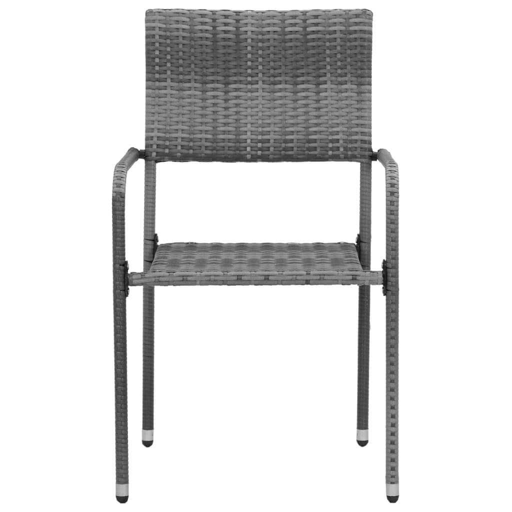 5 Piece Outdoor Dining Set Poly Rattan