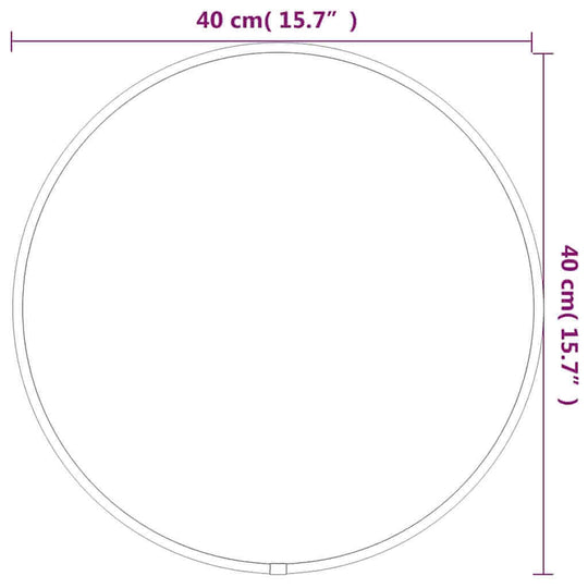 Wall Mirror Round - Minimalist wall-mounted round mirror measuring 40 cm (15.7 inches) in diameter.