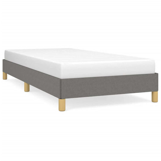 Bed Frame without Mattress Dark  90x200 cm Fabric