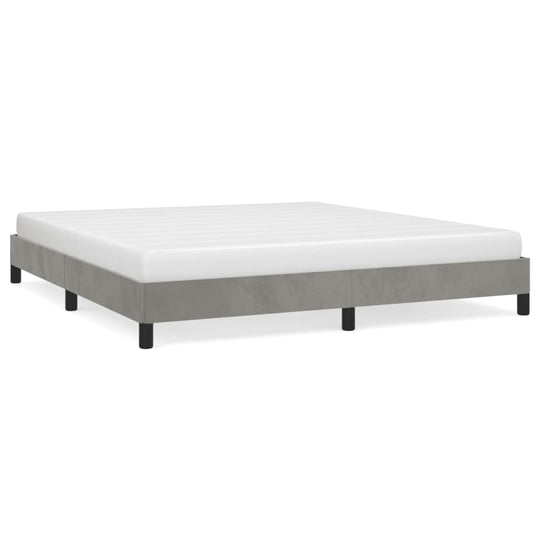 Bed Frame without Mattress Light  180x200 cm Super King Velvet on sturdy legs.