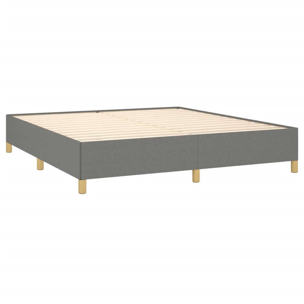 Bed Frame without Mattress Dark  180x200 cm Super King Fabric