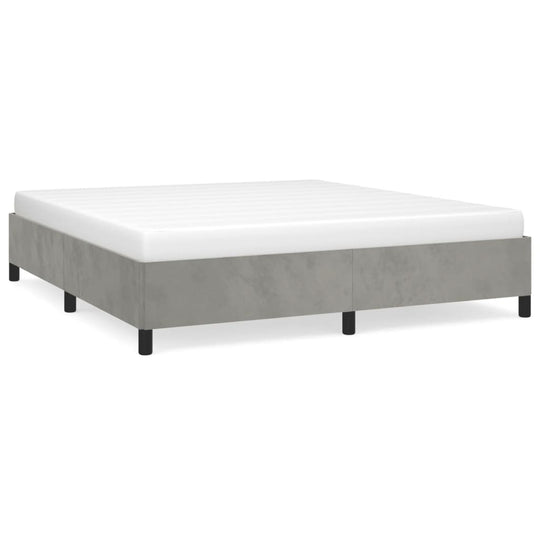 Bed Frame without Mattress Light  180x200 cm Super King Velvet