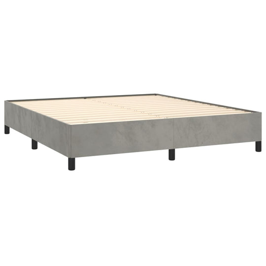 Bed Frame without Mattress Light  180x200 cm Super King Velvet
