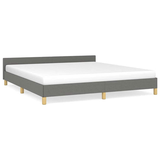 Bed Frame without Mattress Dark  180x200 cm Super King Fabric