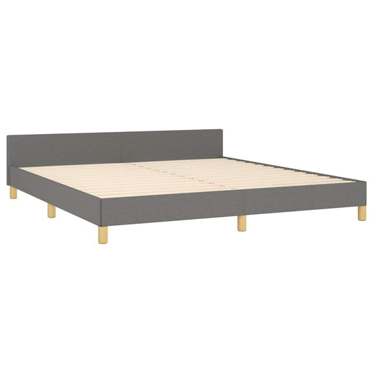 Bed Frame without Mattress Dark  180x200 cm Super King Fabric