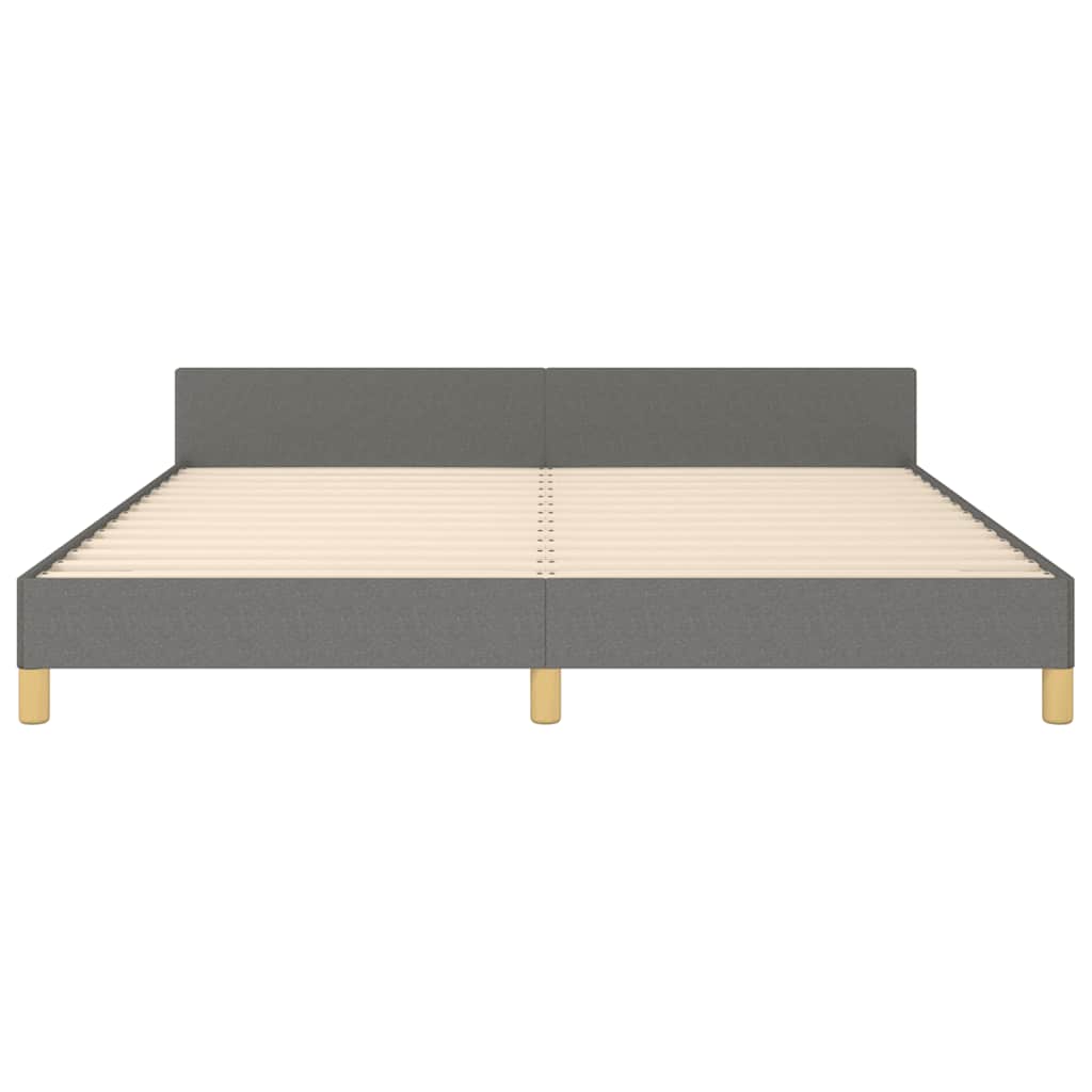 Bed Frame without Mattress Dark  180x200 cm Super King Fabric
