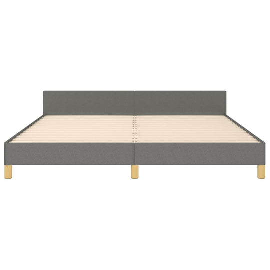 Bed Frame without Mattress Dark  180x200 cm Super King Fabric