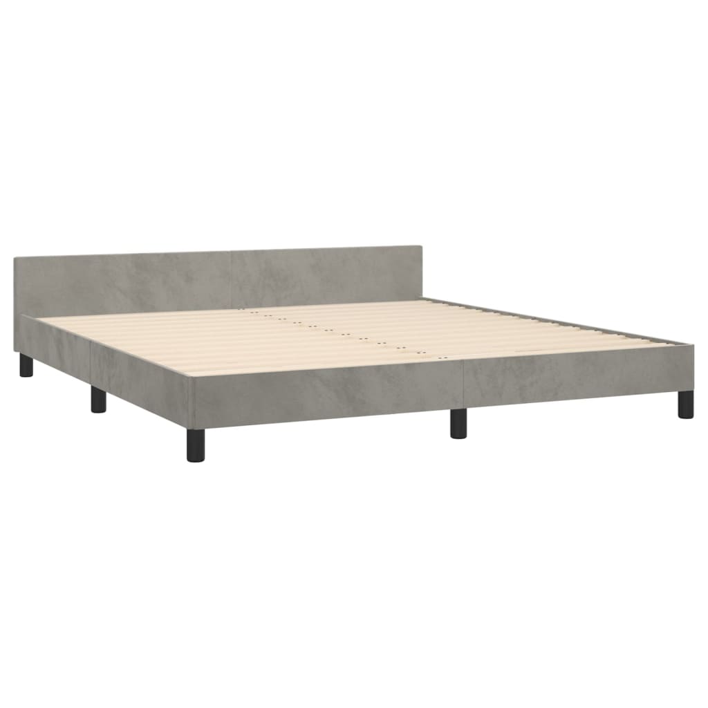 Bed Frame without Mattress Light  180x200 cm Super King Velvet