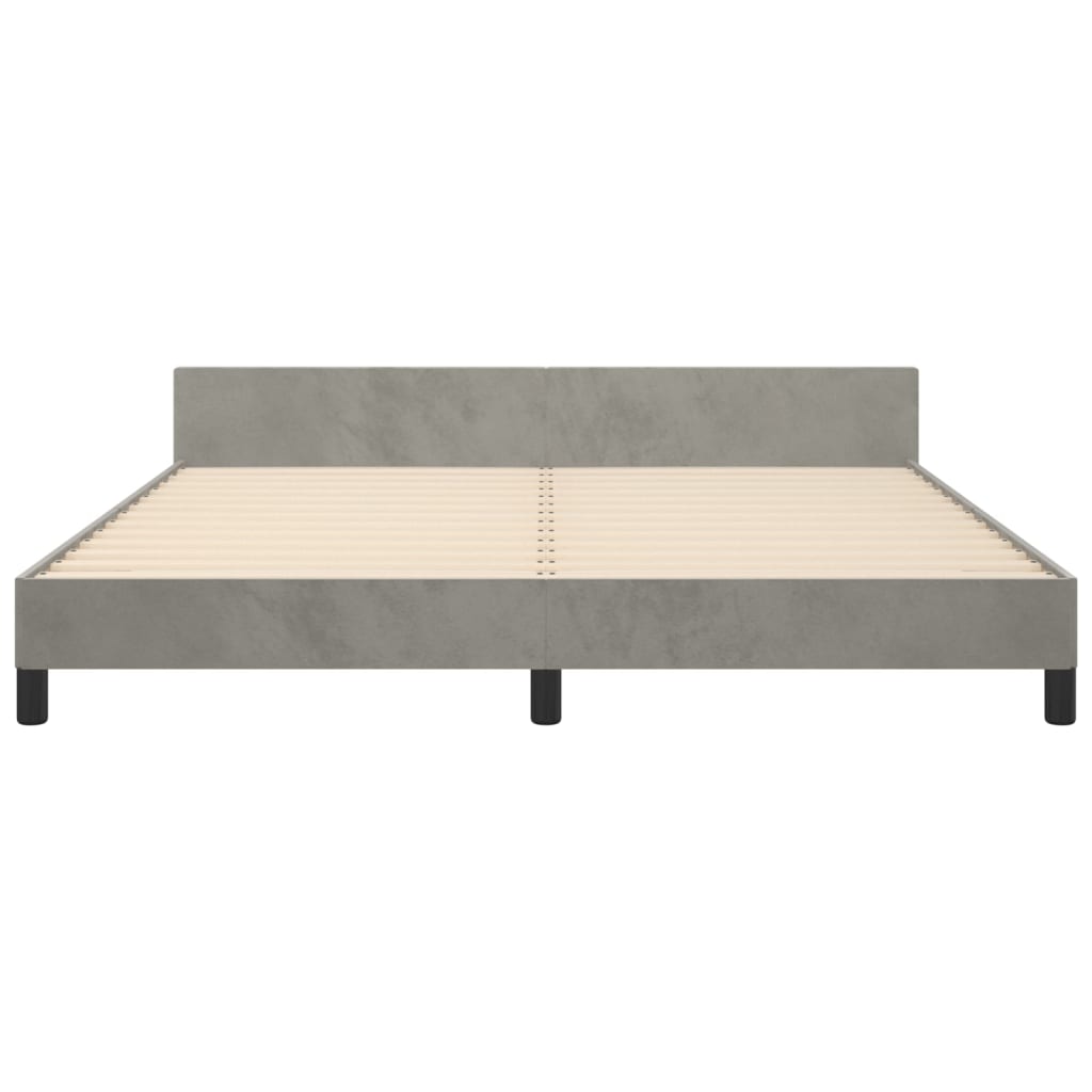 Bed Frame without Mattress Light  180x200 cm Super King Velvet