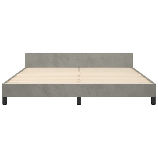 Bed Frame without Mattress Light  180x200 cm Super King Velvet