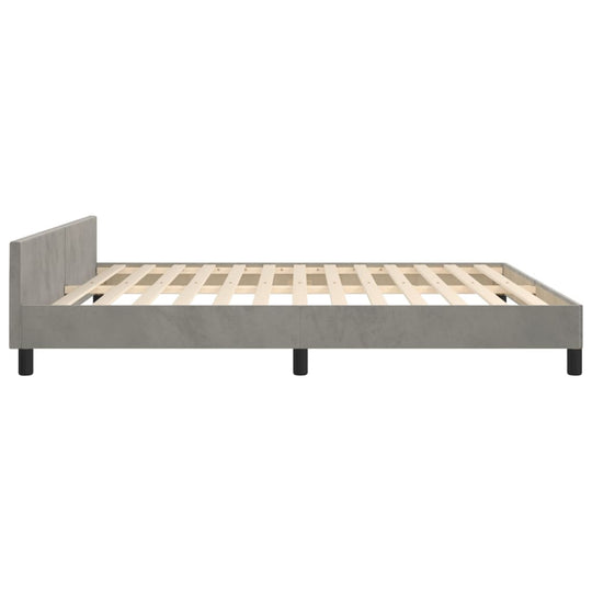 Bed Frame without Mattress Light  180x200 cm Super King Velvet