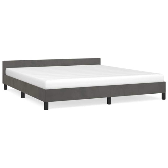 Bed Frame without Mattress Dark  180x200 cm Super King Velvet