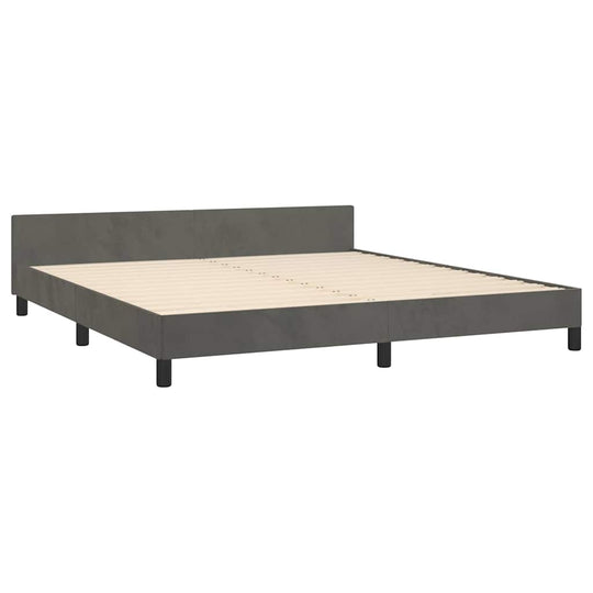 Bed Frame without Mattress Dark  180x200 cm Super King Velvet
