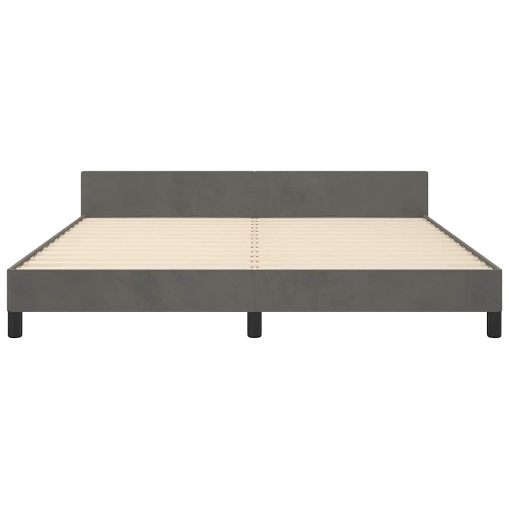 Bed Frame without Mattress Dark  180x200 cm Super King Velvet