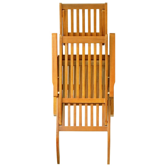 Outdoor Deck Chair with Footrest and Table Solid Wood Acacia , Furniture -> Outdoor Furniture -> Outdoor Seating -> Sunloungers , Durable,eligant,Furniture -,Home & Garden -,Modern Design,new-305021,Outdoor Furniture -,Outdoor Seating -,Sunloungers,Wooden