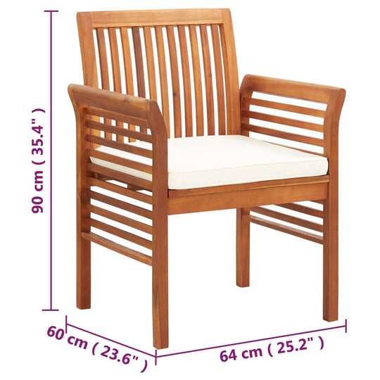 Garden Dining Chairs with Cushions 8 pcs Solid Wood Acacia , Furniture -> Outdoor Furniture -> Outdoor Seating -> Outdoor Chairs , Chairs -,Durable,eligant,Furniture -,garden decor,Home & Garden -,new-305021,Outdoor Chairs,Outdoor Furniture -,Outdoor Seat