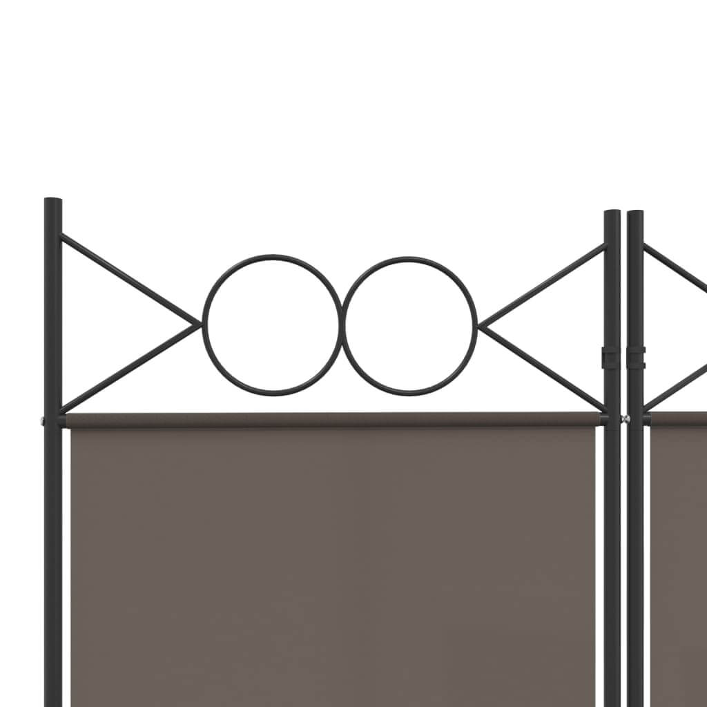 3-Panel Room Divider Anthracite 120x200 cm Fabric