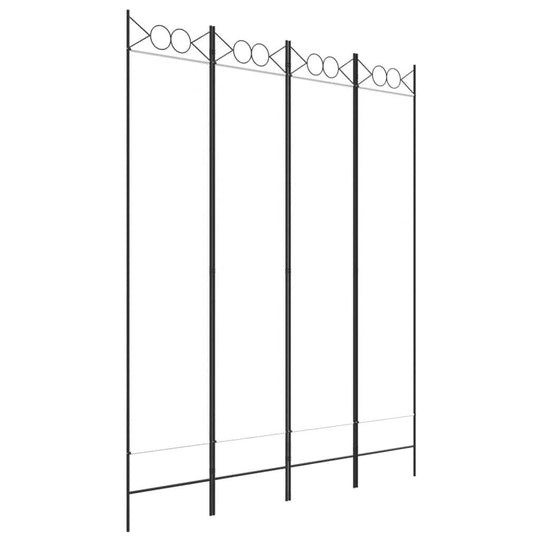 4-Panel Room Divider 160x200 cm Fabric with simple, durable design for privacy and light control, ideal for bedroom or office.
