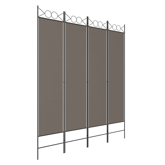 4-Panel Room Divider  160x200 cm Fabric - Stylish and functional divider for privacy and sunlight blocking.