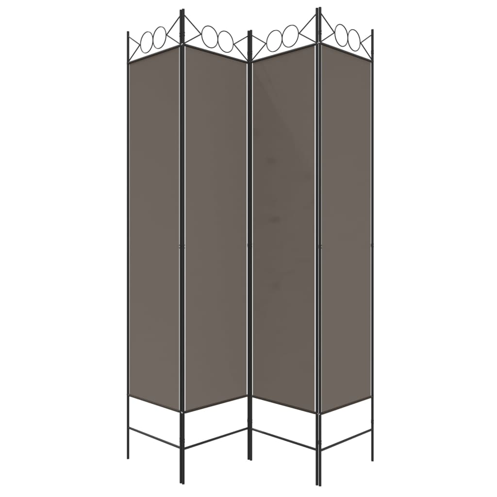 4-Panel Room Divider 160x200 cm Fabric in a modern design, perfect for creating private spaces and blocking sunlight.
