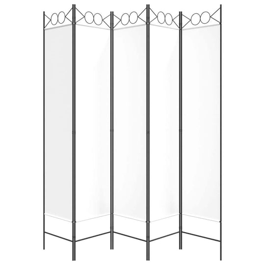 5-Panel Room Divider  200x200 cm Fabric