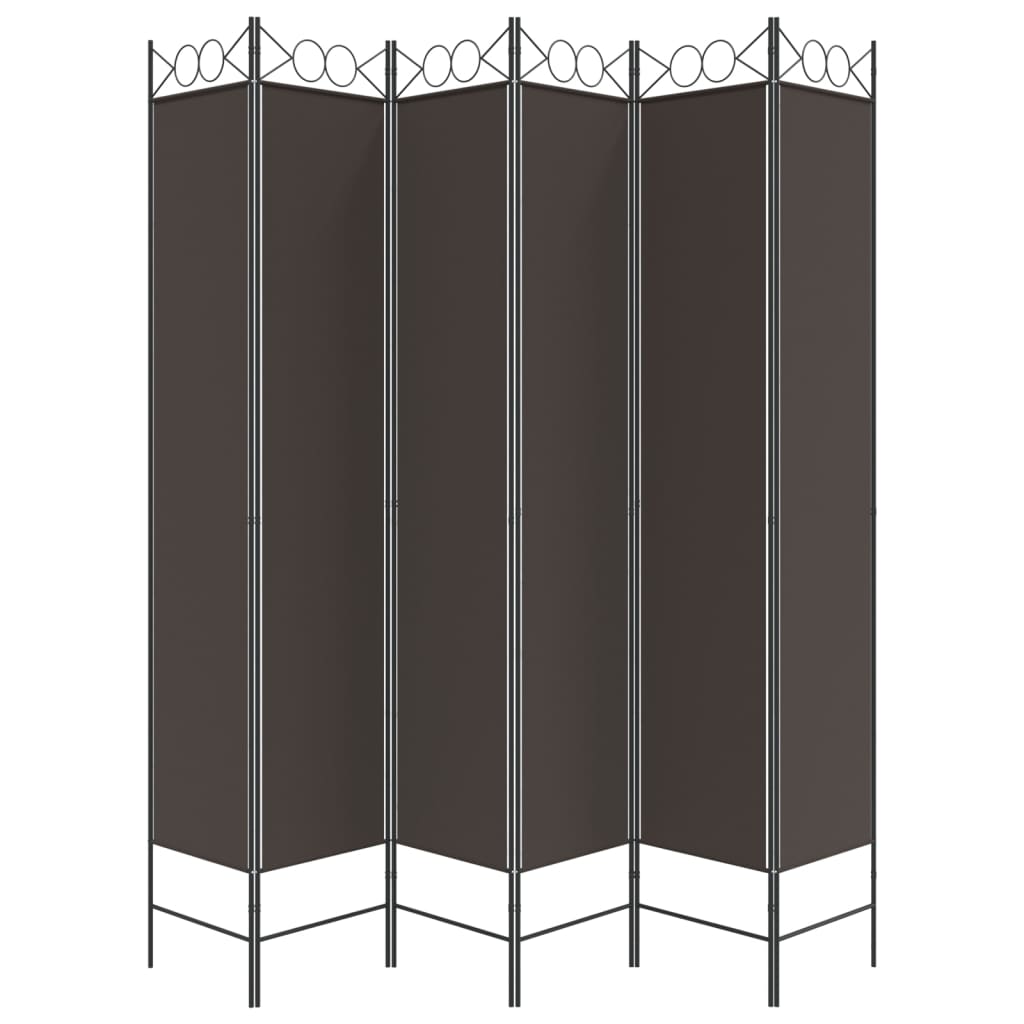 6-Panel Room Divider 240x220 cm Fabric, durable and versatile privacy screen, ideal for dividing rooms or blocking sunlight.