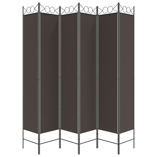 6-Panel Room Divider 240x220 cm Fabric, durable and versatile privacy screen, ideal for dividing rooms or blocking sunlight.