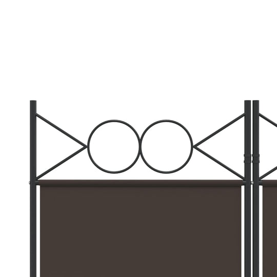 Top section of 6-Panel Room Divider 240x220 cm Fabric with decorative metal frame