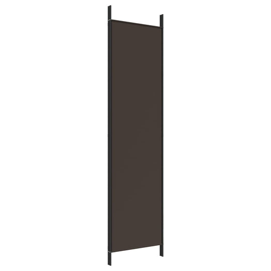 Side view of a brown fabric 3-Panel Room Divider 150x200 cm, showcasing its sleek design and durable material.