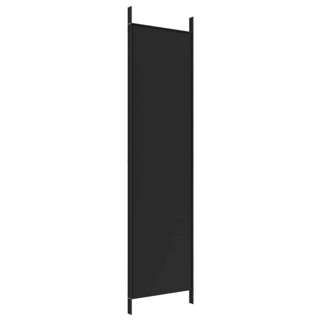 3-Panel Room Divider Black 150x200 cm Fabric