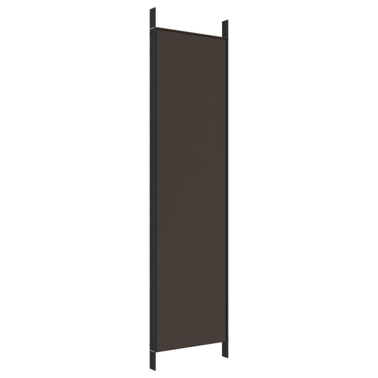 4-Panel Room Divider Brown 200x200 cm Fabric