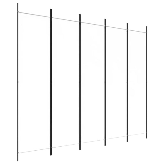 5-Panel Room Divider 250x200 cm Fabric for creating private spaces and blocking sunlight in any room.