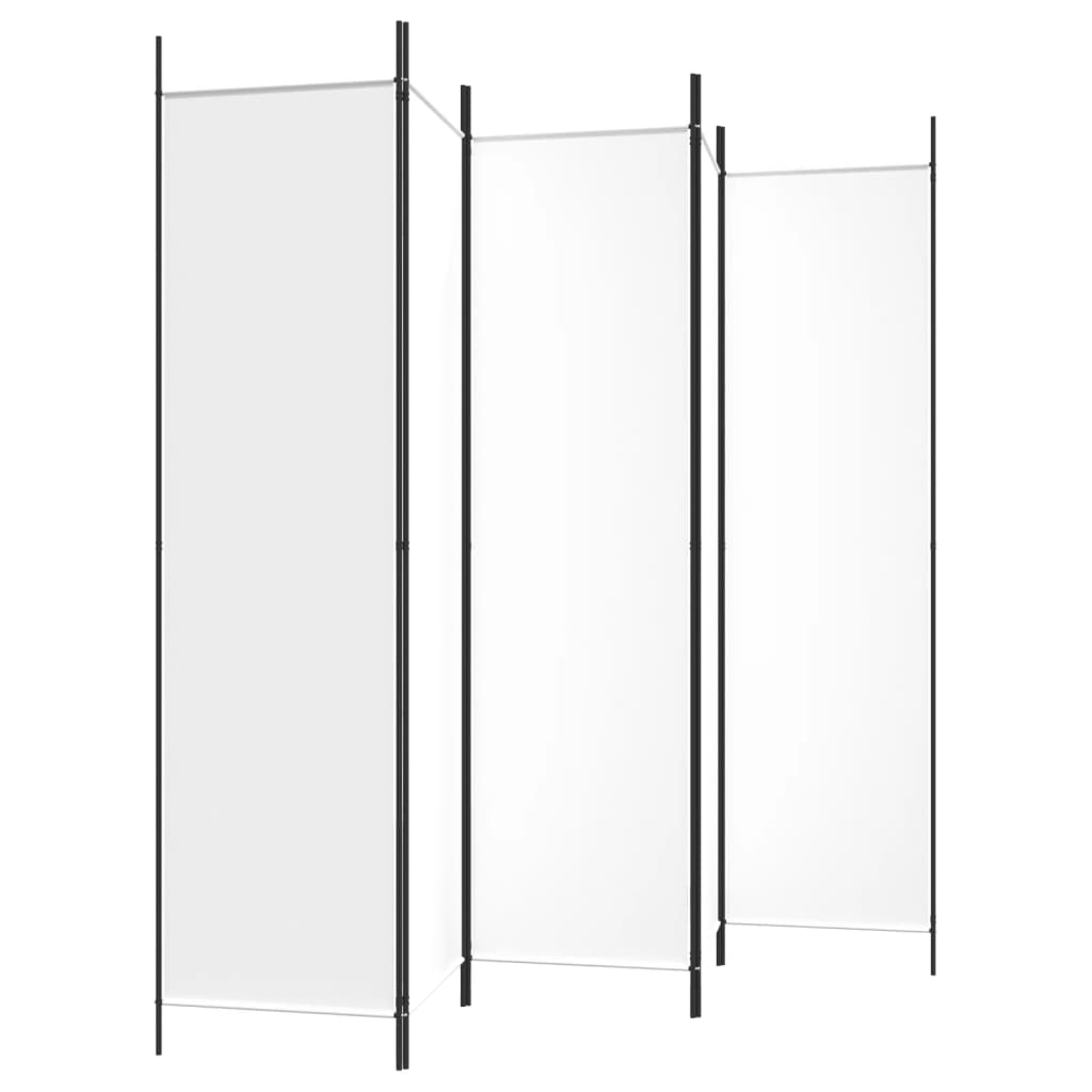 5-Panel Room Divider 250x200 cm Fabric, versatile and durable room divider with clean design.