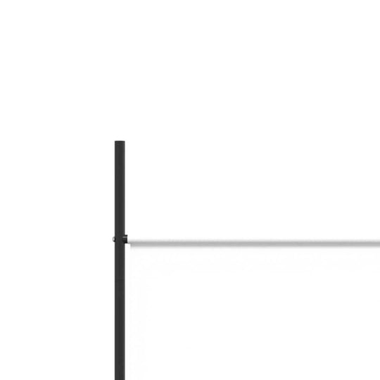 5-Panel Room Divider 250x200 cm Fabric - black frame with fabric panel.