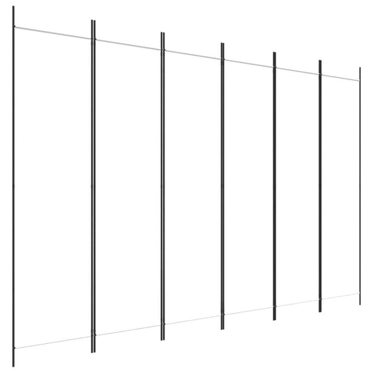 6-Panel Room Divider 300x200 cm Fabric in a sleek design for modern interior decor and privacy.