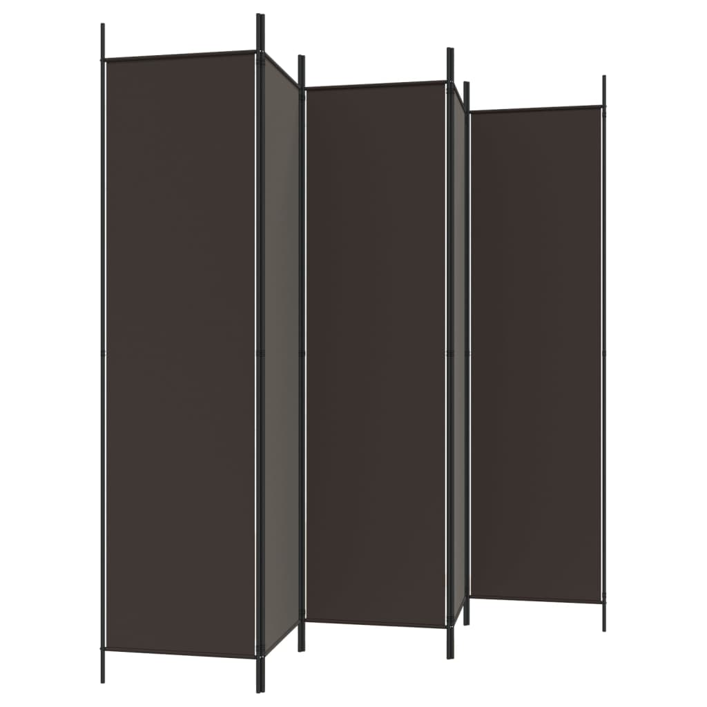 6-Panel Room Divider 300x200 cm Fabric, durable and versatile screen for privacy in bedroom and sunlight blocking, dark fabric