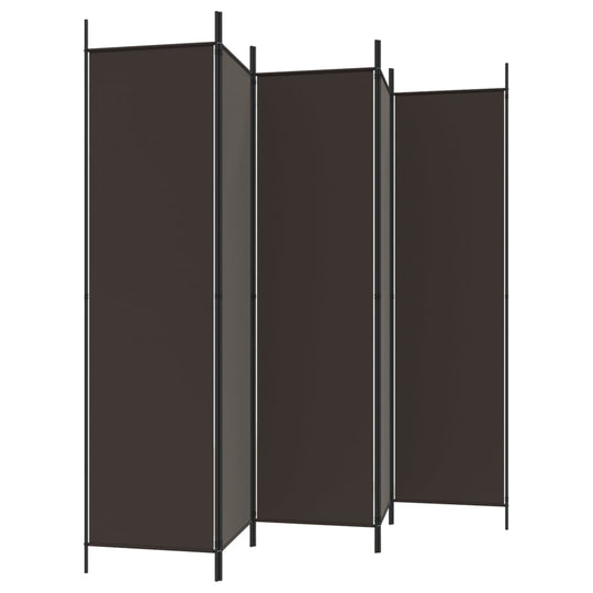 6-Panel Room Divider 300x200 cm Fabric, durable and versatile screen for privacy in bedroom and sunlight blocking, dark fabric