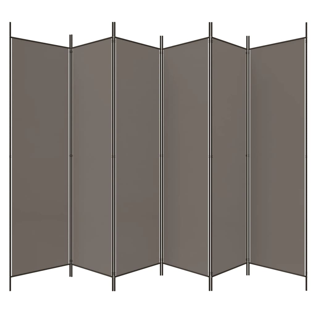 Panel Room Divider in anthracite, 300x200 cm fabric, perfect for creating private spaces and enhancing outdoor furniture.