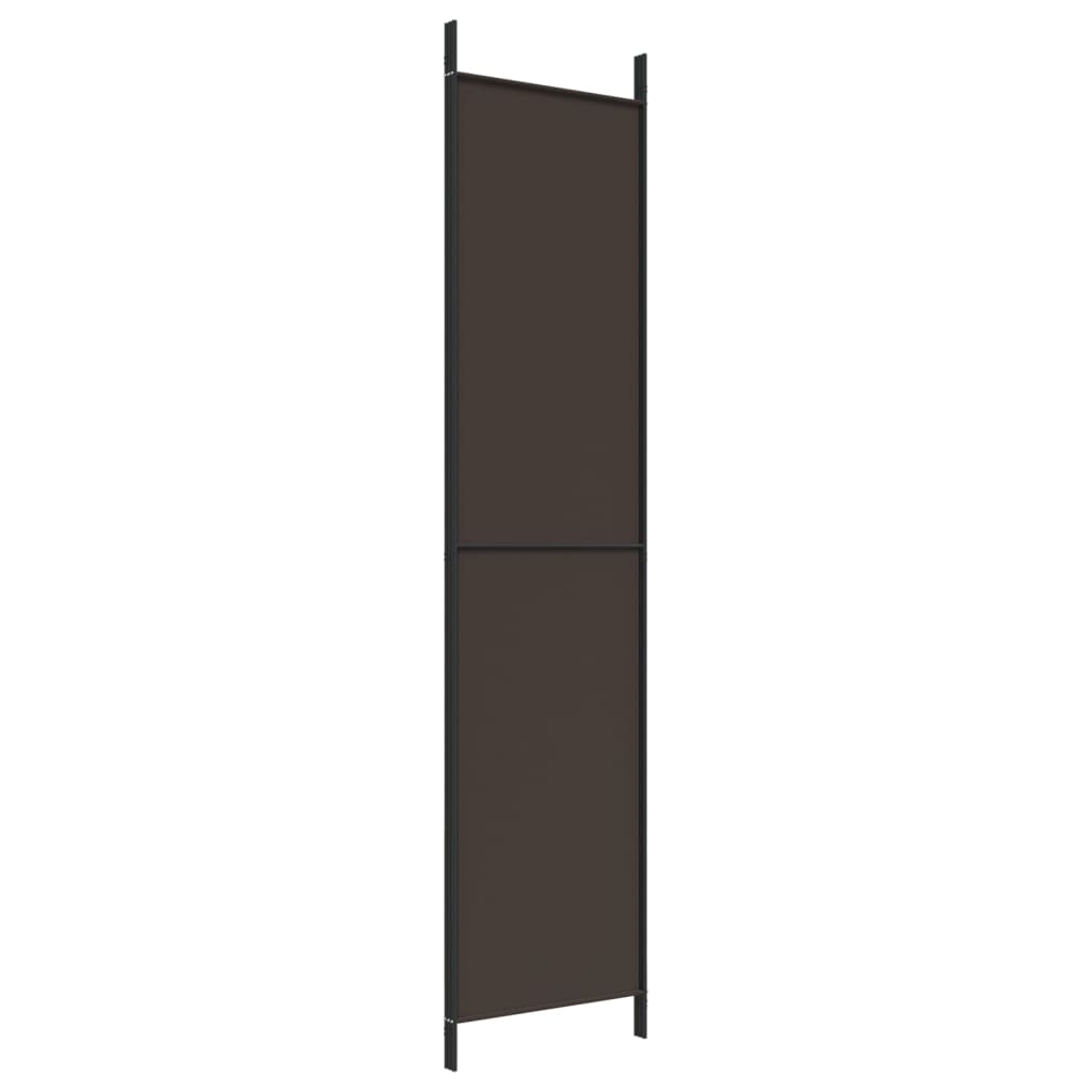 3-Panel Room Divider Brown 150x220 cm Fabric