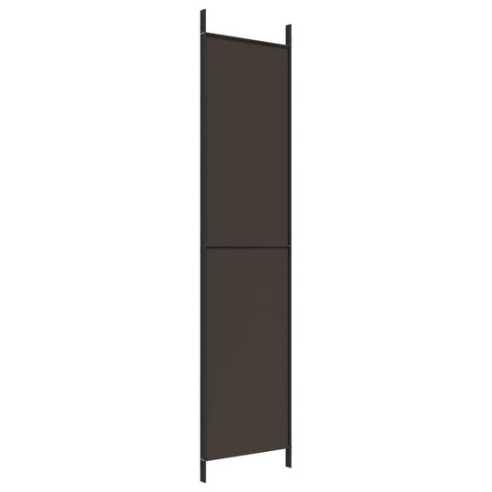 3-Panel Room Divider Brown 150x220 cm Fabric