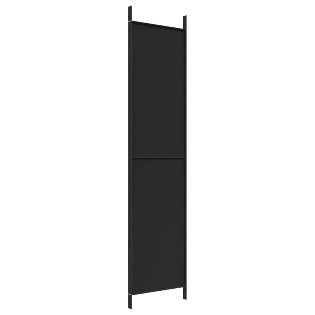 3-Panel Room Divider 150x220 cm Fabric in black color, perfect for creating private spaces in your home.