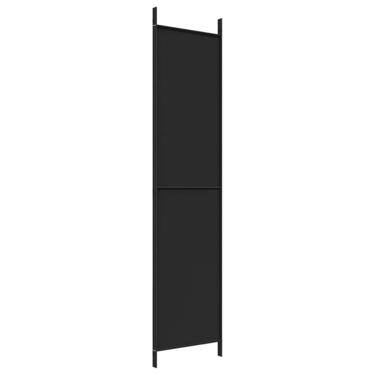 3-Panel Room Divider 150x220 cm Fabric in black color, perfect for creating private spaces in your home.