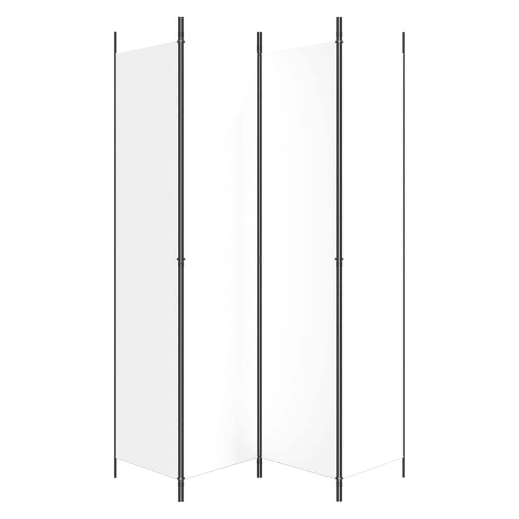 4-Panel Room Divider 200x220 cm Fabric, versatile screen for privacy and sunlight blocking, durable and breathable material.