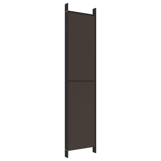 6-Panel Room Divider Brown 300x220 cm Fabric