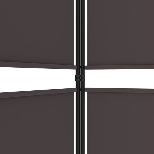 3-Panel Room Divider Brown 150x180 cm Fabric