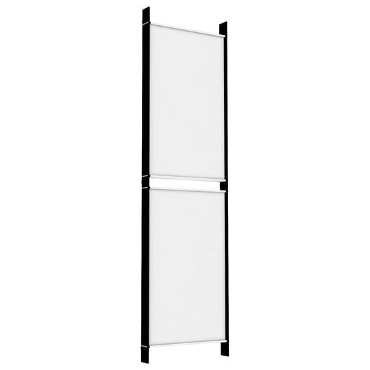 5-Panel Room Divider White 250x180 cm Fabric