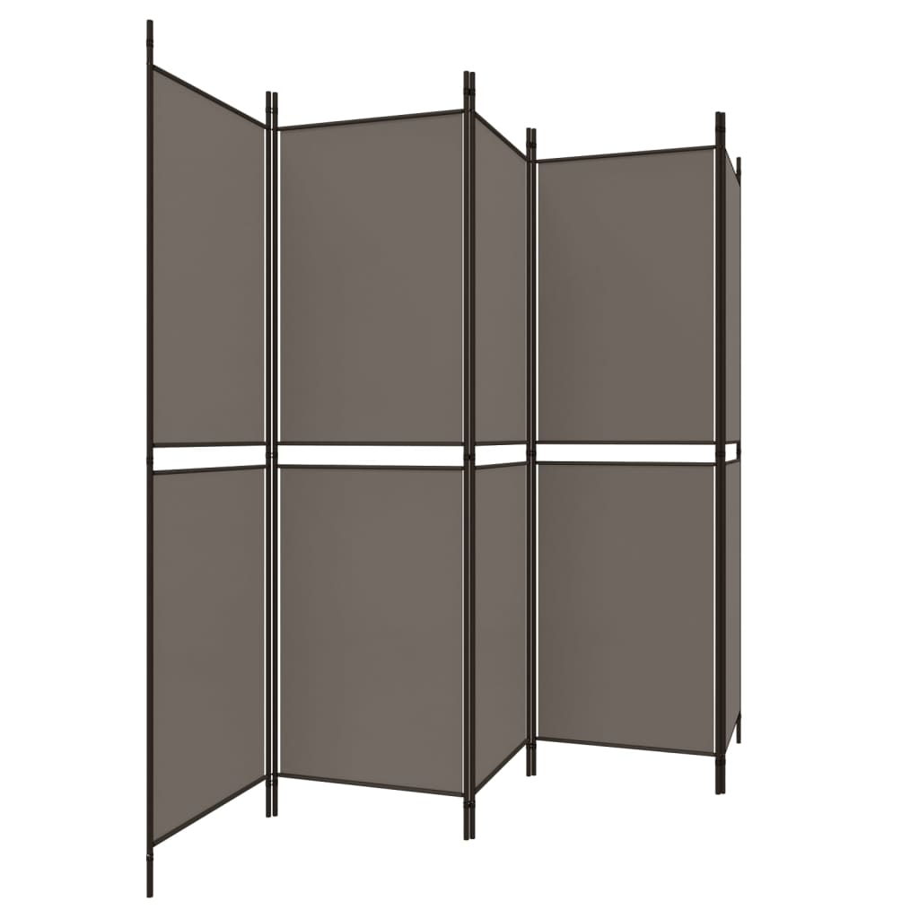 5-Panel Room Divider 250x180 cm Fabric providing privacy and blocking sunlight
