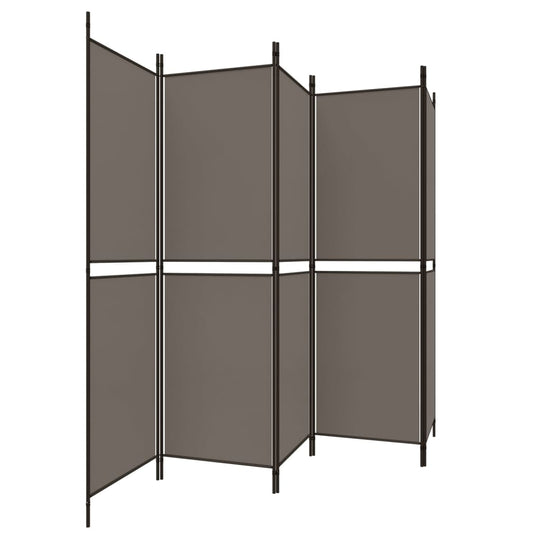 5-Panel Room Divider 250x180 cm Fabric providing privacy and blocking sunlight