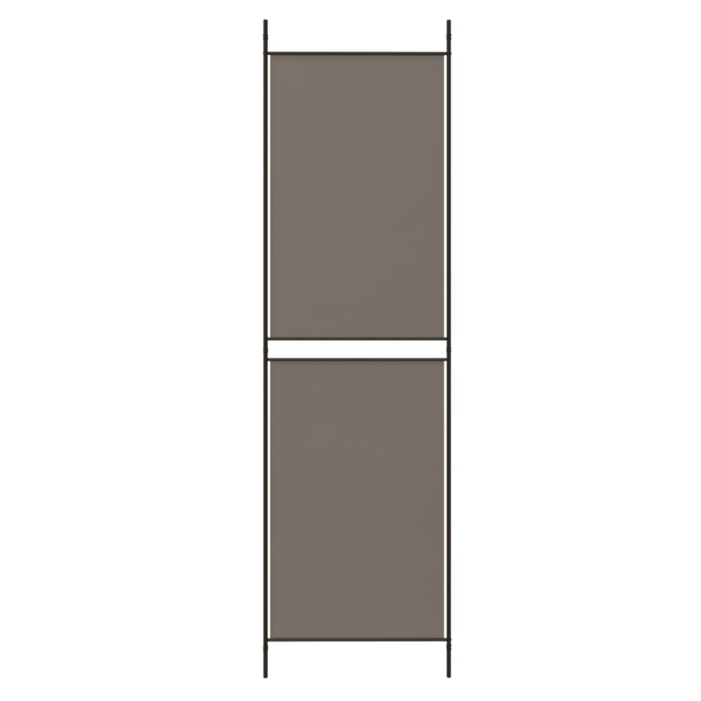 5-Panel Room Divider 250x180 cm Fabric in neutral grey color, ideal for privacy and sunlight blocking.