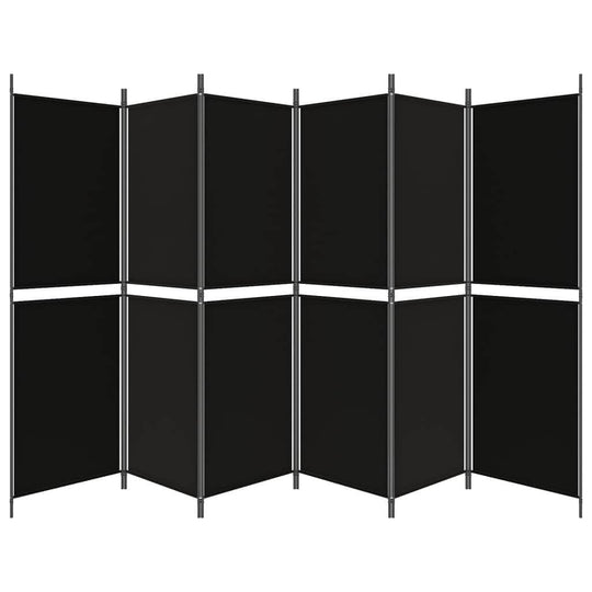 فاصل غرفة بستة ألواح، 300 × 180 سم، مصنوع من القماش